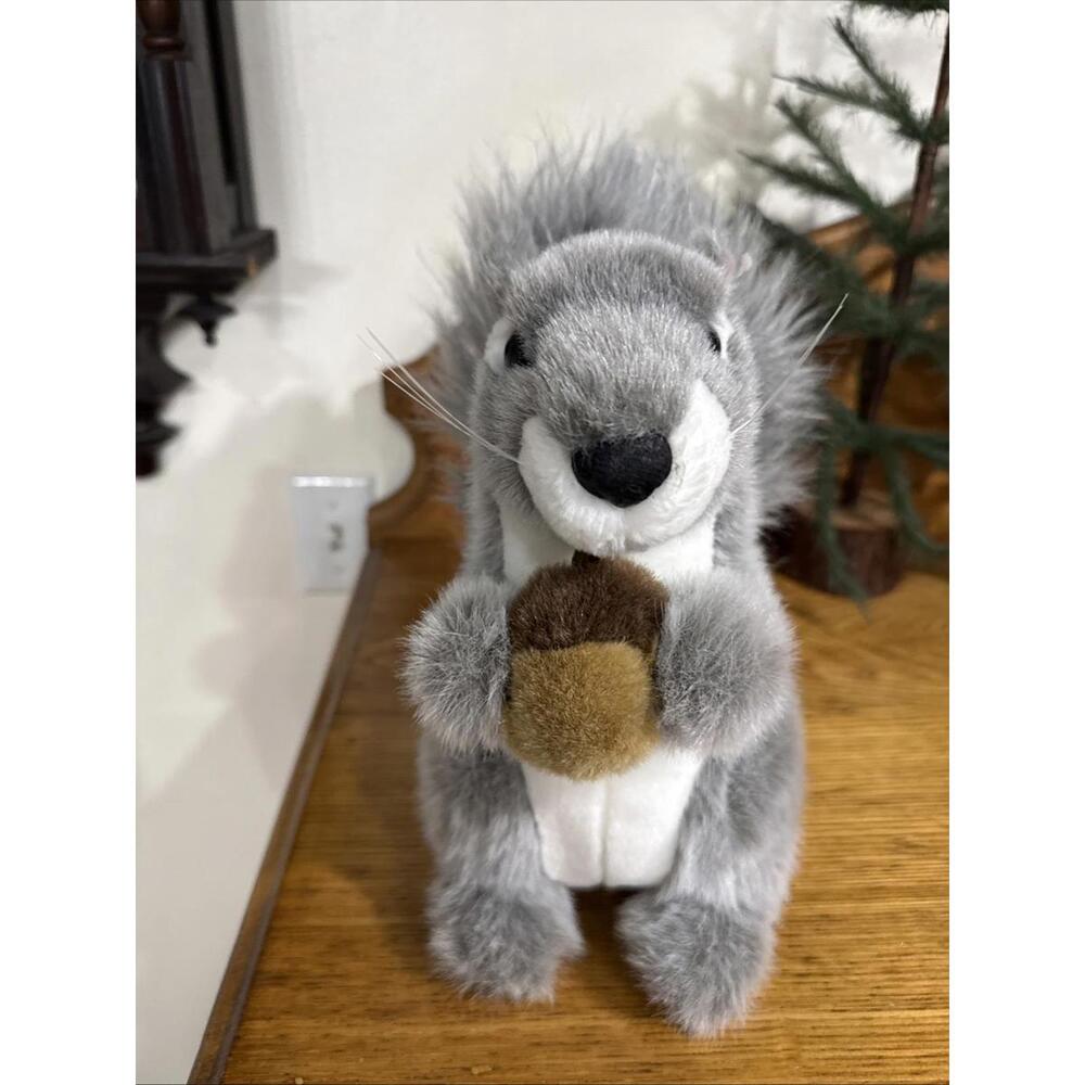 Fiesta Gray Squirrel Plush 10” Plush Stuffed Animal Realistic Chubby Soft - Picture 2 of 6
